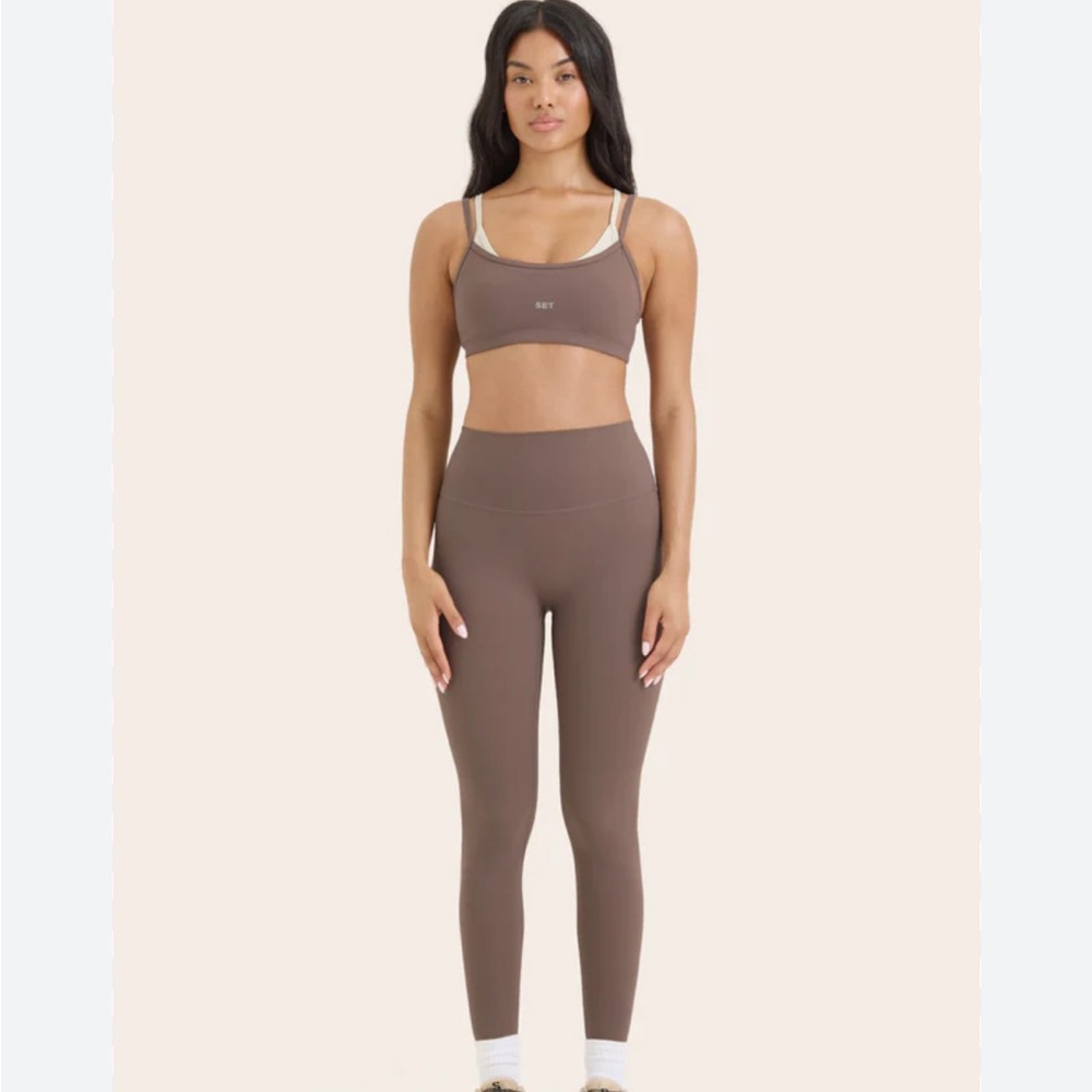 SET Active Brown High-Waist Leggings